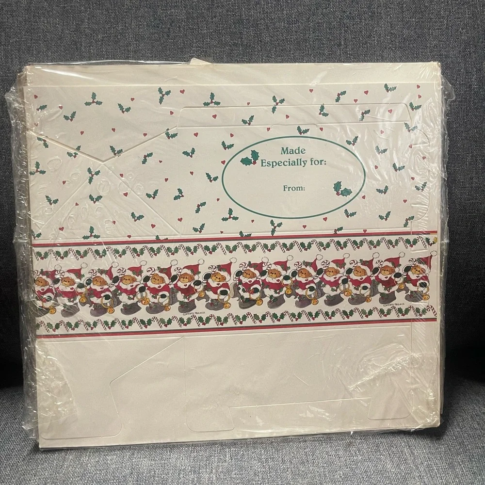 Lucy & Company Vintage 1987 Baking Boxes with Christmas Bear Design